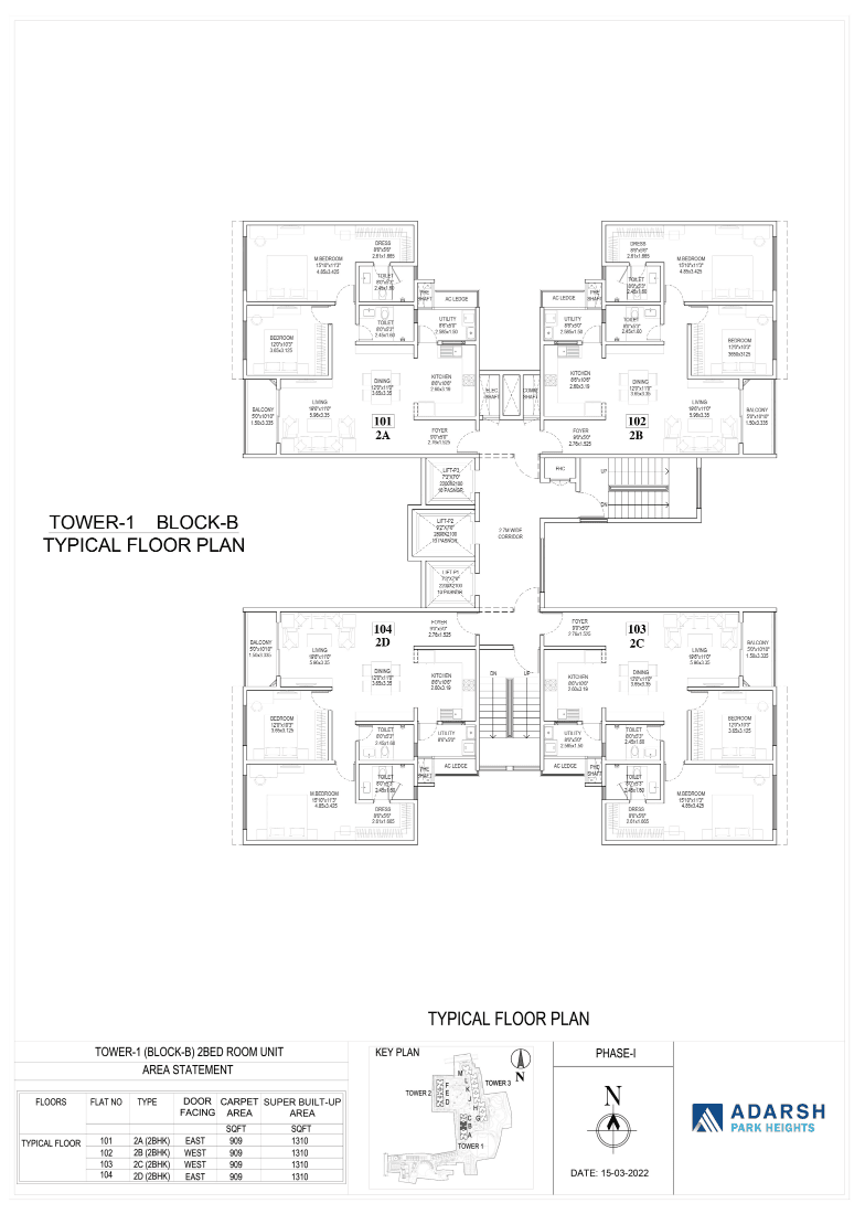 TOWER-1 (BLOCK-B) 2BED ROOM UNIT